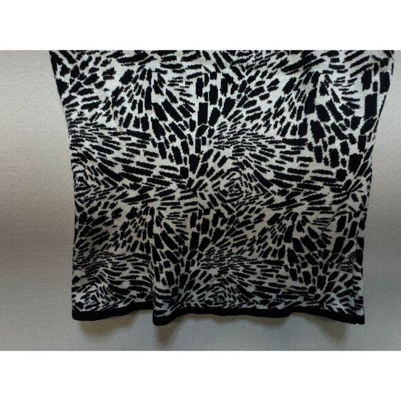 White House Black Market Women's Jacquard Halter Neck Sweater Size S Black White - Picture 11 of 11